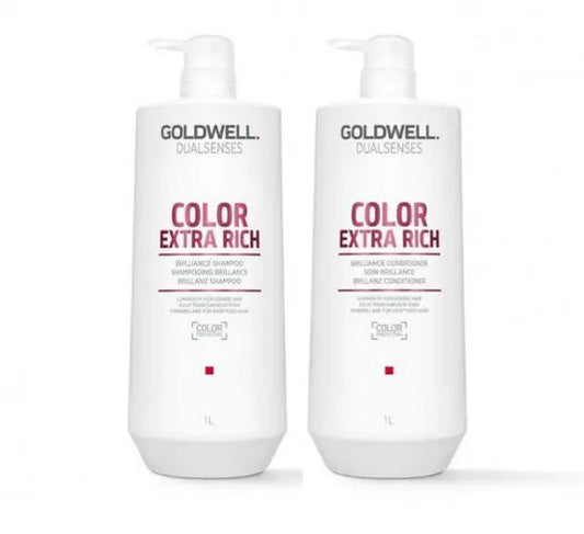 Goldwell Dualsenses Color Extra Rich 1 Litre Shampoo and Conditioner Bundle - Kess Hair and Beauty