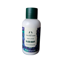 Body lotion bottle with white label and dark green cap