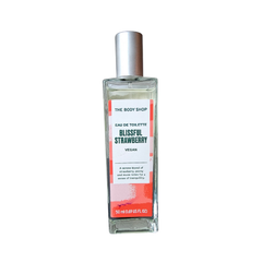 The Body Shop Blissful Strawberry eau de toilette bottle, 50 ml, clear glass
