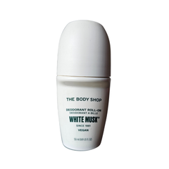 The Body Shop White Musk deodorant roll-on bottle, 50 ml, white label