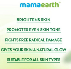 Face wash claims panel: brightens skin, even tone, natural glow, all skin types