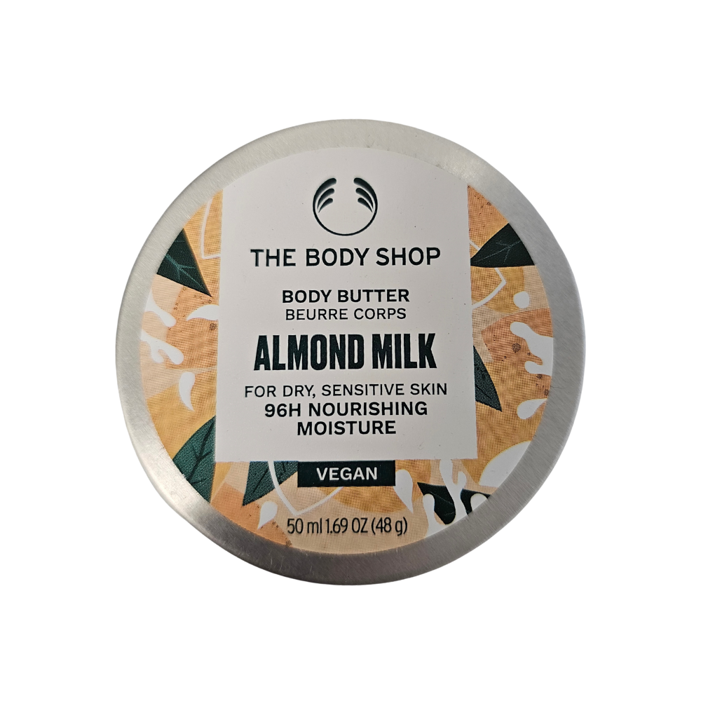 The Body Shop Almond Milk body butter jar lid, vegan, 50 ml