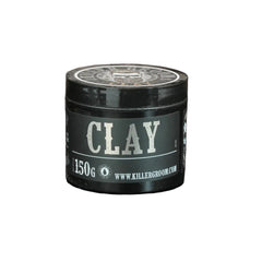 Killer Groom hair clay jar, dark green label and black lid, 150 g