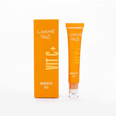Lakmé 9 to 5 under-eye gel box and tube, orange