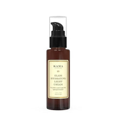 Kama Ayurveda Eladi light cream pump bottle in amber glass container