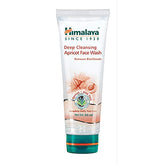 Himalaya deep cleansing apricot face wash tube, white with green cap and orange band