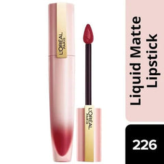 L'Oreal Paris liquid lipstick with doe-foot applicator and tube, matte red berry shade