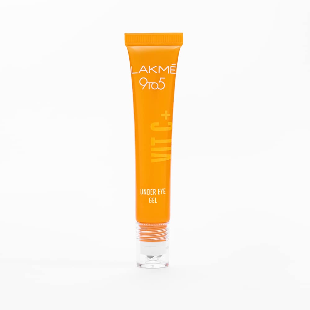 Lakmé 9 to 5 under-eye gel tube, orange with clear base