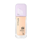 Liquid foundation bottle, shade 115 light beige, Super Stay, SPF 16
