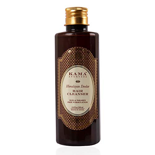 Kama Ayurveda Himalayan Deodar Hair Cleanser bottle, dark brown with gold cap