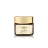 Kama Ayurveda Amarrupa contour firming cream jar with gold cap and dark label
