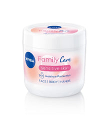 NIVEA Family Care sensitive skin cream jar, 450 ml