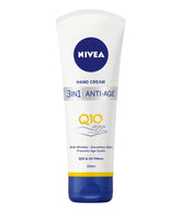 NIVEA Q10 3-in-1 anti-age hand cream, white tube with blue base, 100 ml