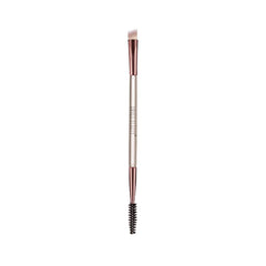 Highlighting and lash brush, rose gold bristles and black lash spool, beige handle