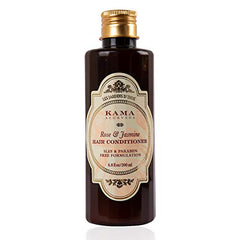 Rose & Jasmine hair conditioner bottle, amber brown with gold screw cap