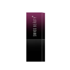 HD matte lipstick box in black and plum, shade 12 Attitude