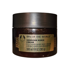 The Body Shop Spa of the World Hawaiian Kukui body cream in brown jar with black lid