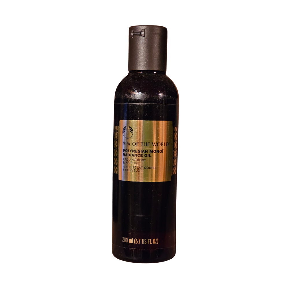 The Body Shop Polynesian Monoi radiance oil, dark bottle with cap, 200 ml