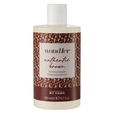 Wondher shampoo bottle with geometric brown label, authentic brown defending, 300 ml