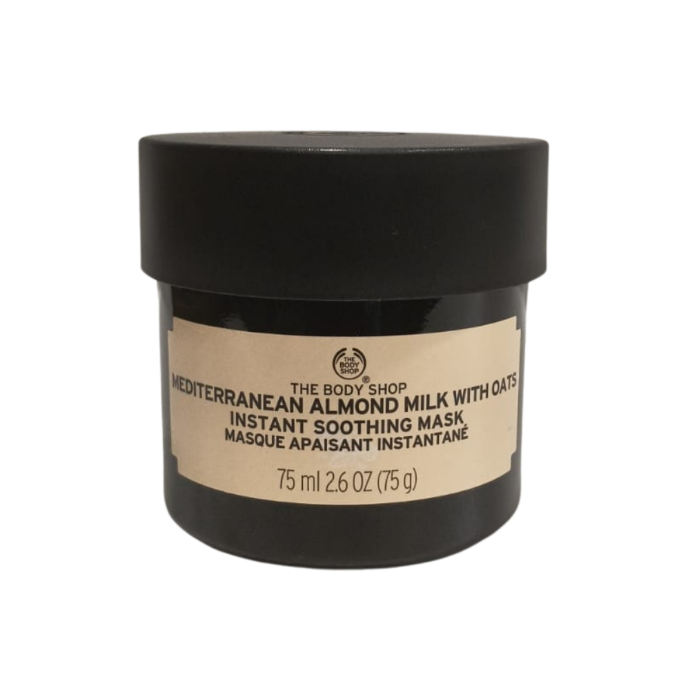 The Body Shop soothing mask jar, Mediterranean Almond Milk with Oats, 75 ml