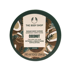 Coconut sugar body scrub jar, 240 ml, The Body Shop