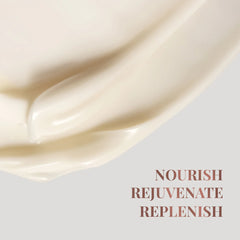 Thick herbal cream smear in soft beige for ultra moisturising herbal cream