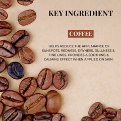 Coffee bathing bar soap squares with scattered coffee beans