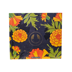 Floral marigold gift box for body lotion trio pack with 550 ml label