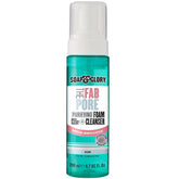 Cleansing foam bottle with pump dispenser, green label, 200 ml