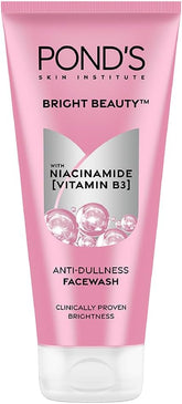 Pond's Bright Beauty anti-dullness face wash tube, pink bottle with white cap
