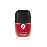 SUGAR matte nail lacquer bottle, red polish, black cap