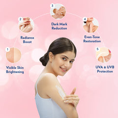 Unisex body lotion on bare shoulders during skincare application