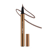 Glitter brown waterproof sketch eyeliner with felt tip, pen and cap shown
