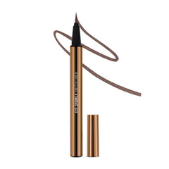 Glitter brown waterproof sketch eyeliner with felt tip, pen and cap shown