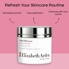 Elizabeth Arden peel and reveal revitalizing mask jar, silver cap