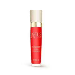 Lotus Divine Dew herbal sindoor bottle with gold cap, red shade, 8g.