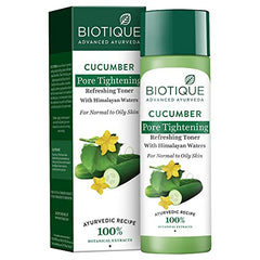 Cucumber pore-tightening toner bottle with matching box, green cap
