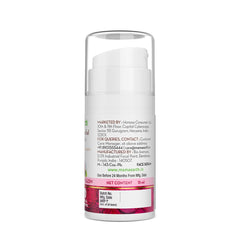 Beetroot essence serum bottle back label with batch and manufacturing details