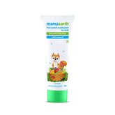 Kids fruit punch toothpaste tube with green base and cat illustration, 50 g