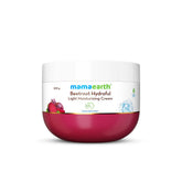 Mamaearth Beetroot Hydraful cream jar, white lid, pink base, 200 g