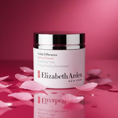 Elizabeth Arden Visible Difference peel and reveal mask jar with silver lid