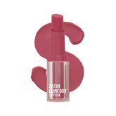 Satin comfort lipstick, Salmon Pink shade 08, open tube