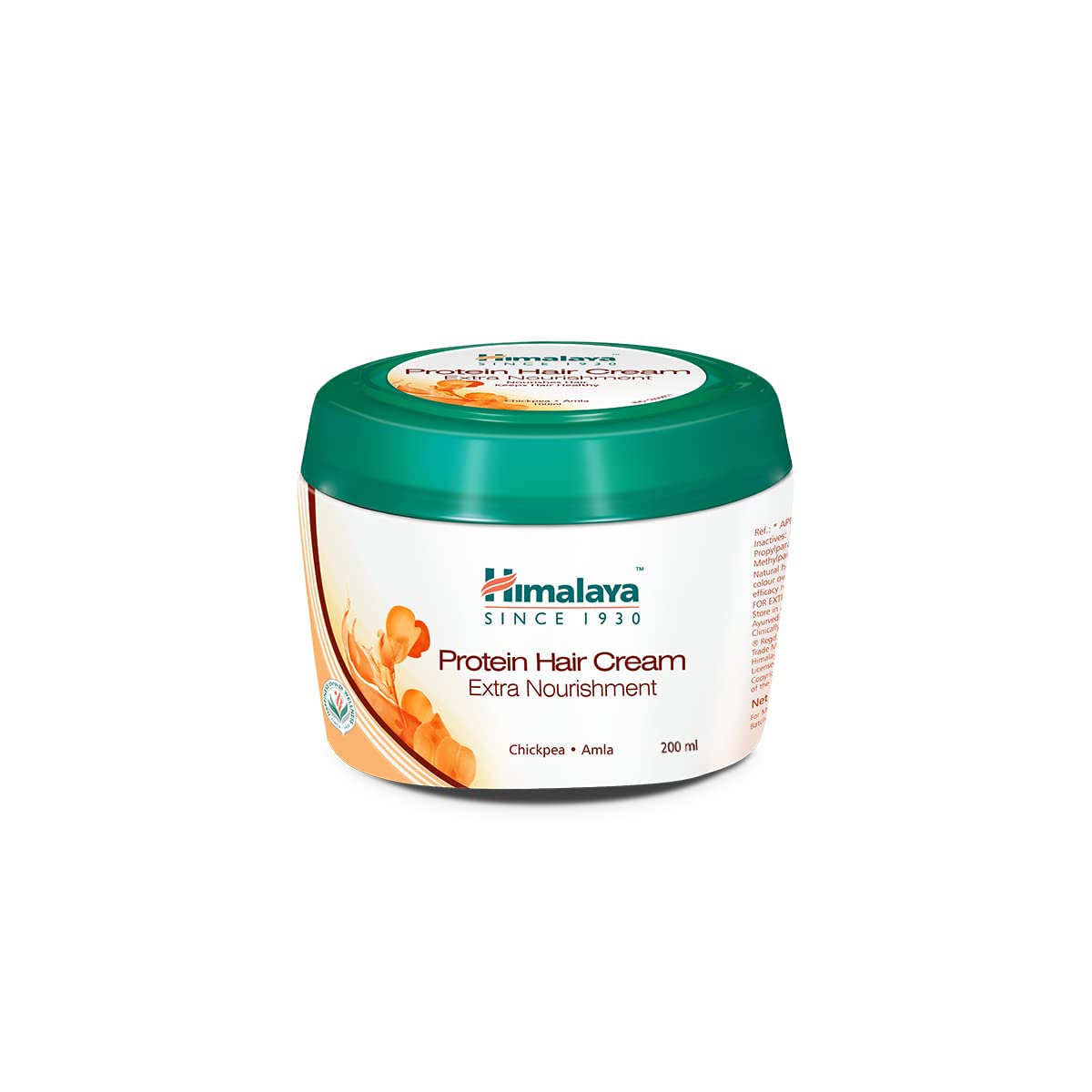 Himalaya Protein Hair Cream jar with green lid, white tub, Extra Nourishment label