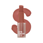 Swiss Beauty Satin Comfort Lipstick in Barely Nude, nude-brown shade