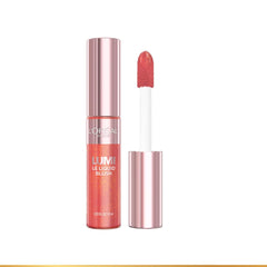 L'Oreal Lumi Liquid Blush 625 tube and lip applicator in glowy gold pink