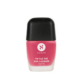 Matte magenta tip toe nail lacquer bottle with black cap