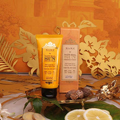 Kama Ayurveda Natural Sun Protection sunscreen set: two tubes with front labels SPF 21