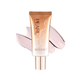 Pearl illuminator makeup base in silver-pink shade, squeeze tube with cap