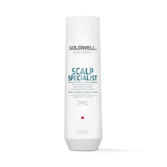 Goldwell Dualsenses Scalp Specialist deep cleansing shampoo bottle, 250 mL, white/blue label
