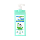 Baby head to toe wash bottle with white pump, teal bottle